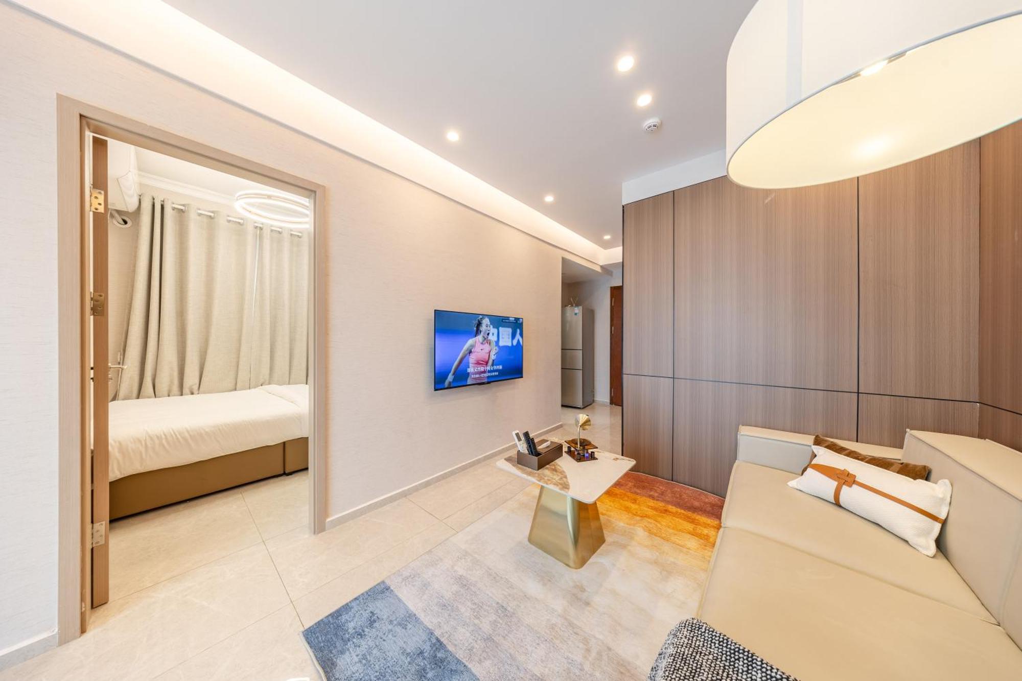 Aparthotel Boruisi Video And Audio Light House - Shenzhen Convention And Exhibition Center Gangxia Metro Station Esterno foto