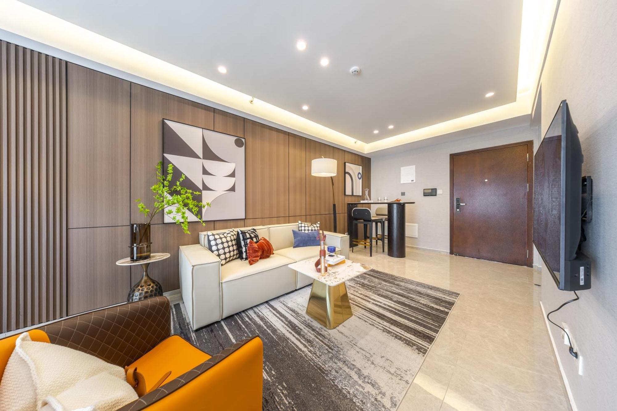 Aparthotel Boruisi Video And Audio Light House - Shenzhen Convention And Exhibition Center Gangxia Metro Station Esterno foto