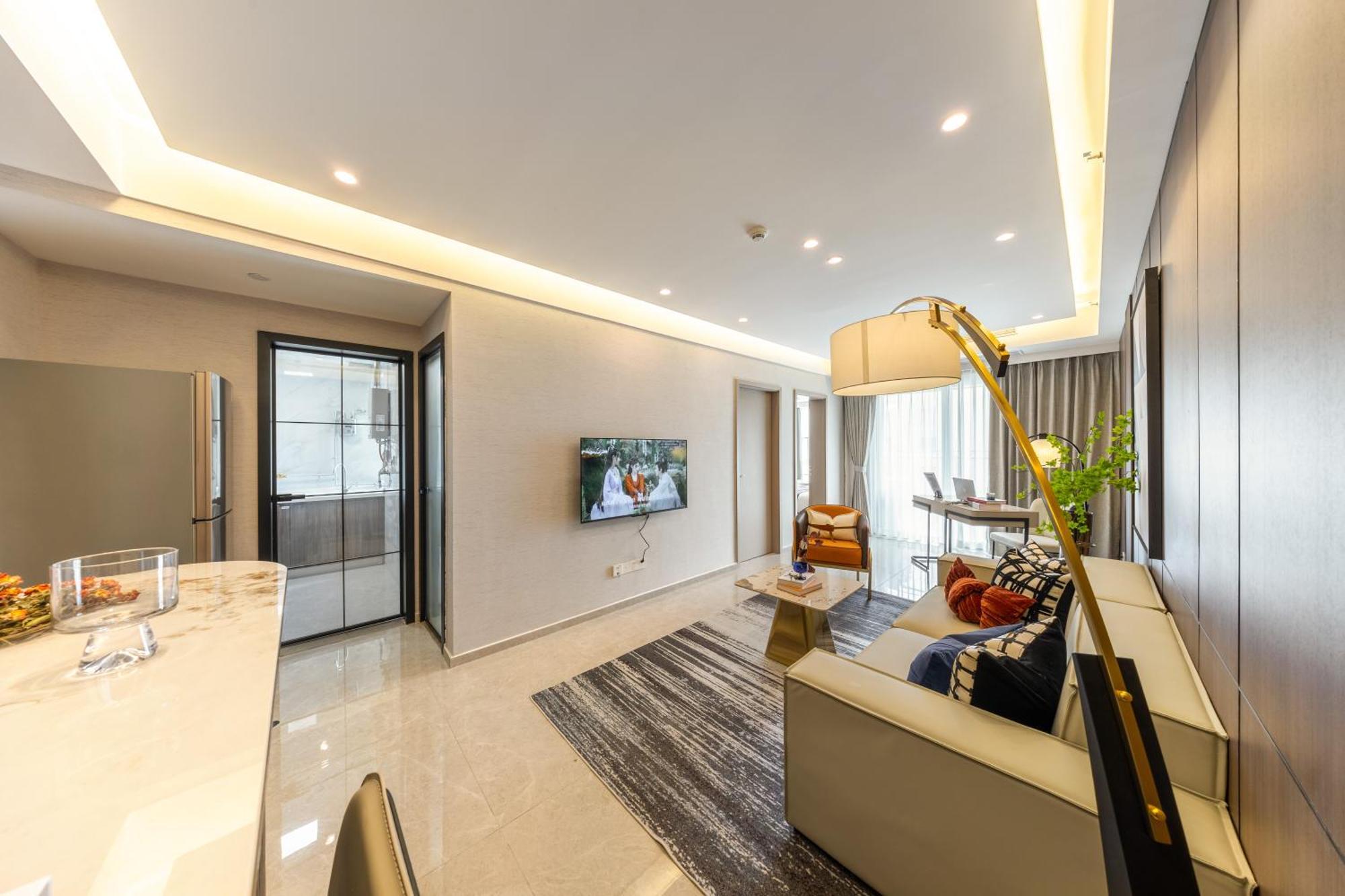 Aparthotel Boruisi Video And Audio Light House - Shenzhen Convention And Exhibition Center Gangxia Metro Station Esterno foto