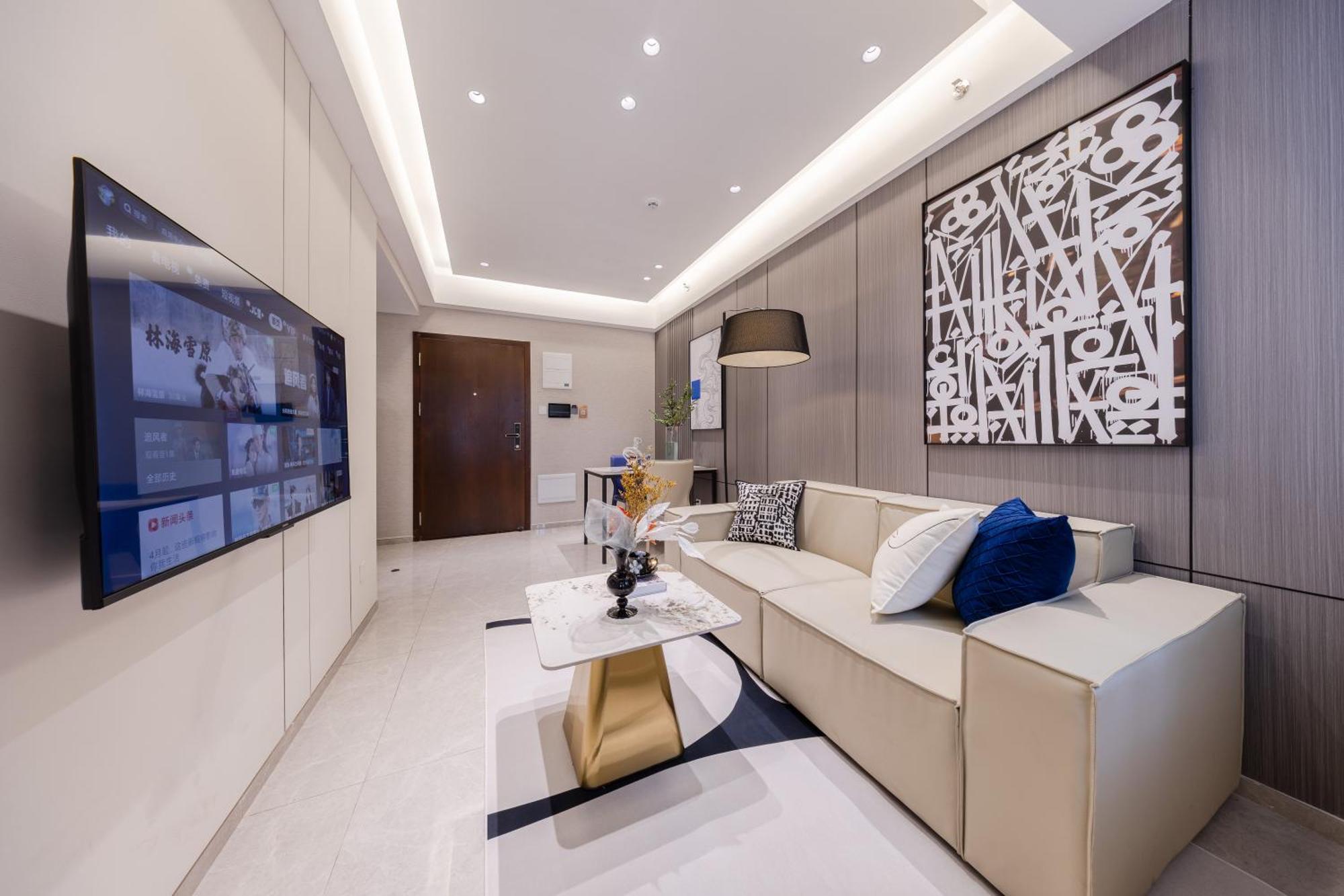 Aparthotel Boruisi Video And Audio Light House - Shenzhen Convention And Exhibition Center Gangxia Metro Station Esterno foto