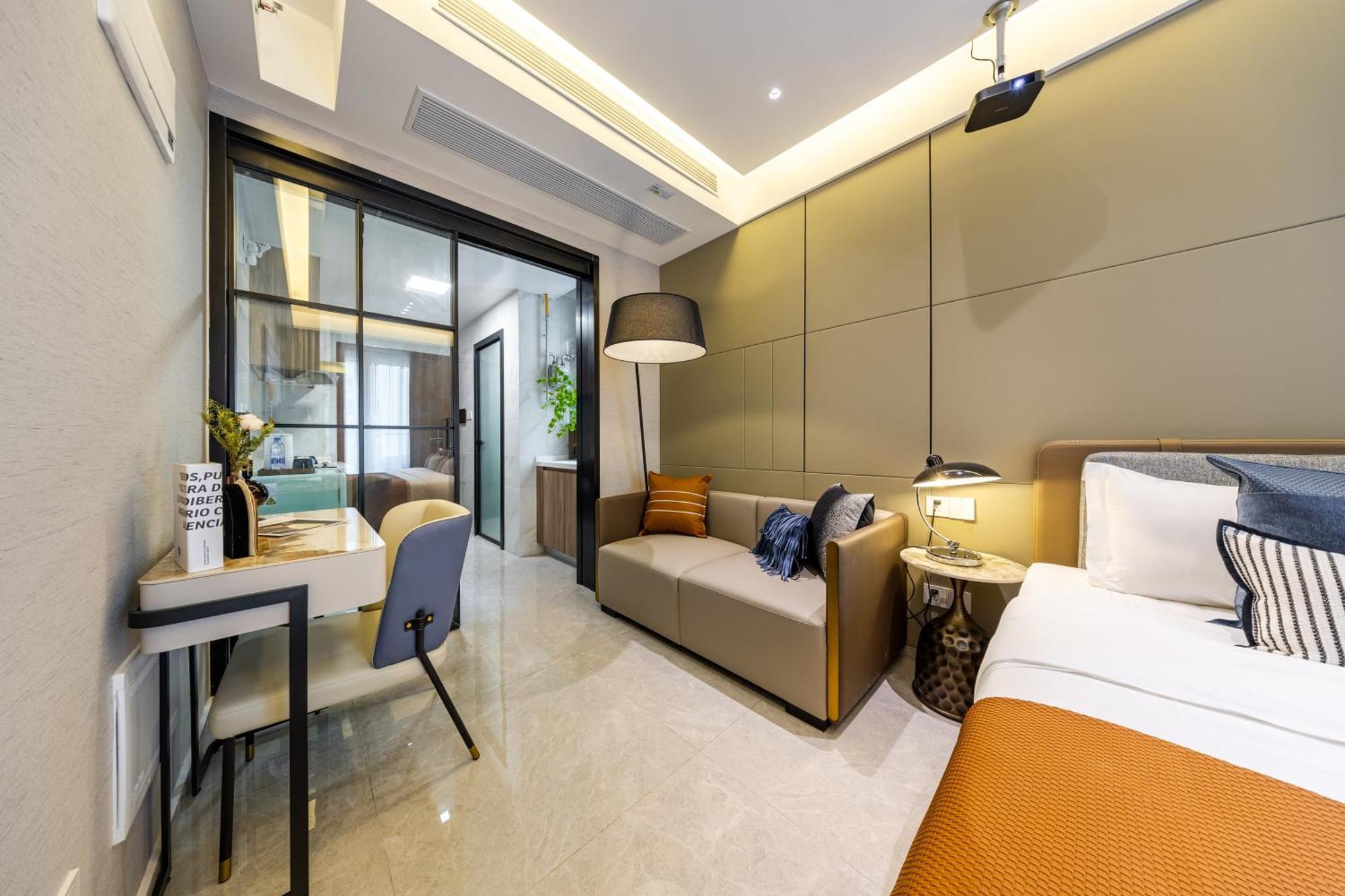 Aparthotel Boruisi Video And Audio Light House - Shenzhen Convention And Exhibition Center Gangxia Metro Station Esterno foto