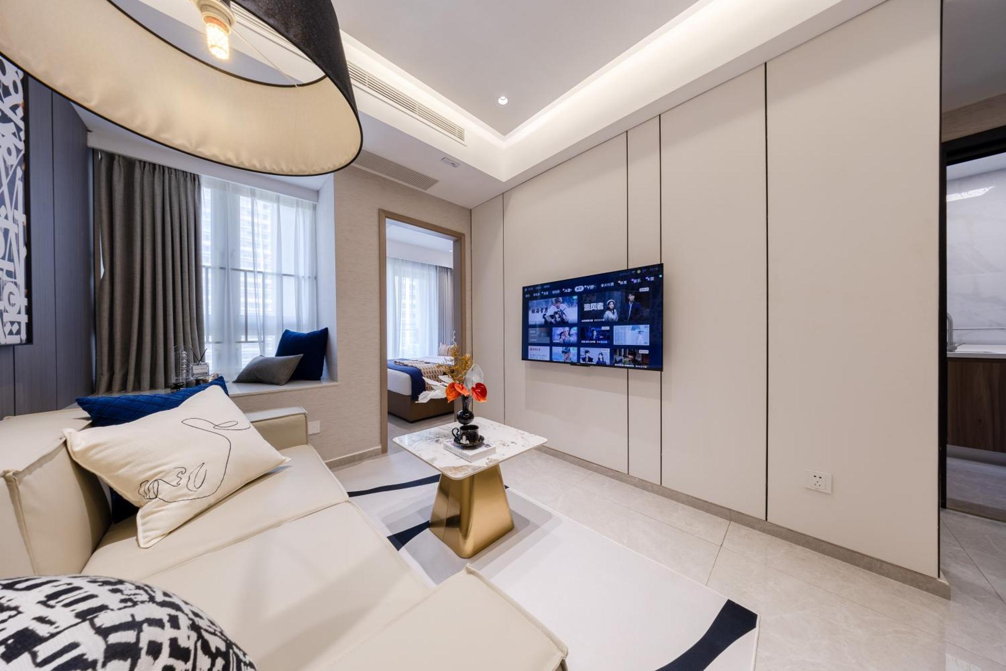 Aparthotel Boruisi Video And Audio Light House - Shenzhen Convention And Exhibition Center Gangxia Metro Station Esterno foto